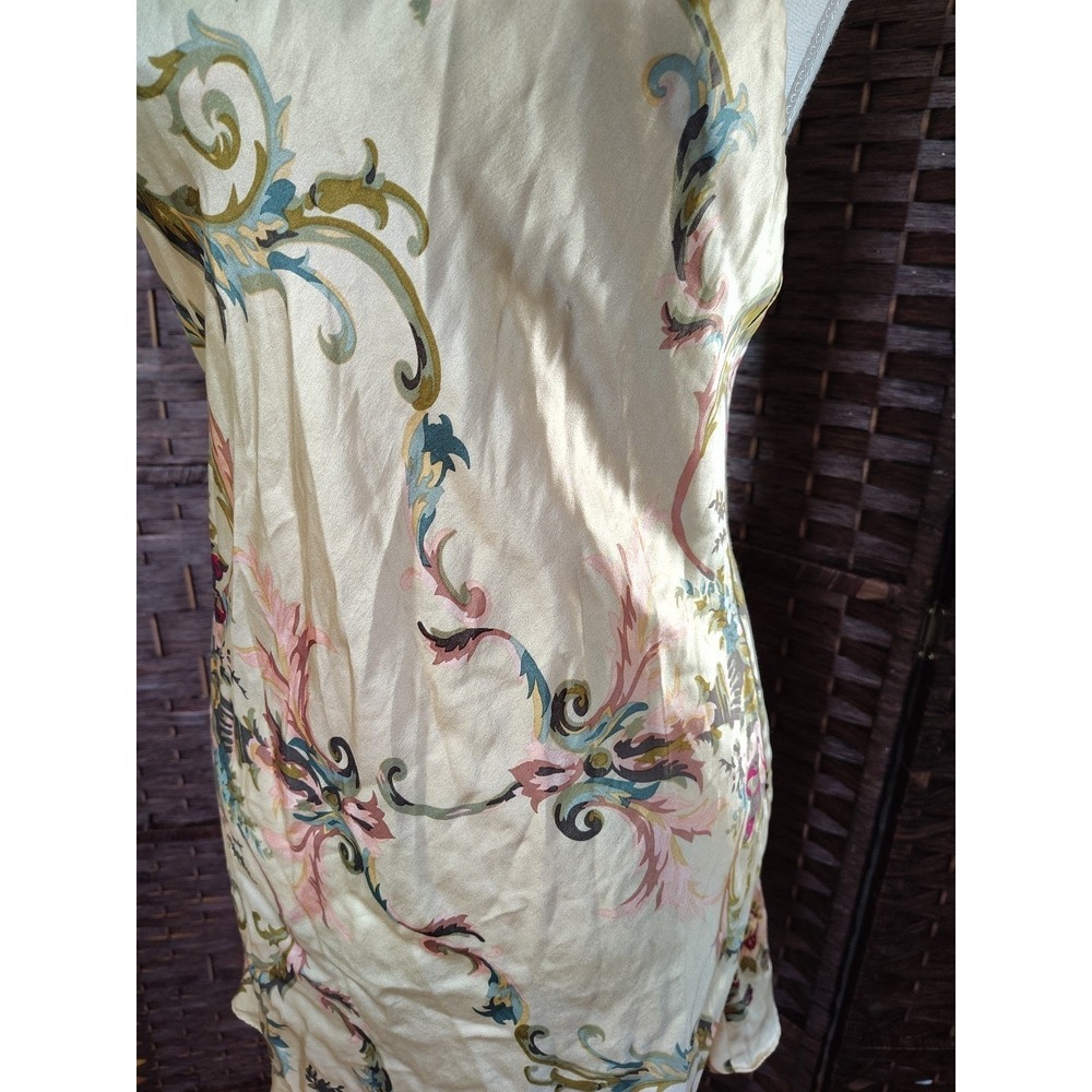 Vintage Victoria's Secret Silk Slip Dress Small Ethereal Dainty Floral Filigree - Picture 2 of 16